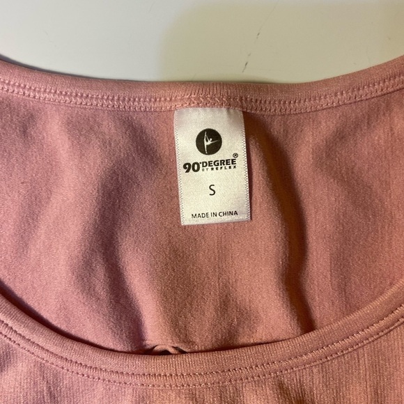 90 DEGREE BY REFLEX Sleeveless Activewear Tank Top Light Pink Cutout Size Small - Picture 3 of 12